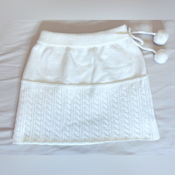 Dresses & Skirts - White Cozy Snow Bunny Sweater Skirt